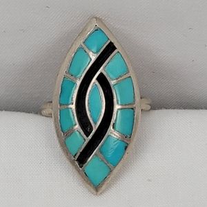 Vintage Tourquose Silver Ring Indian Jewelry